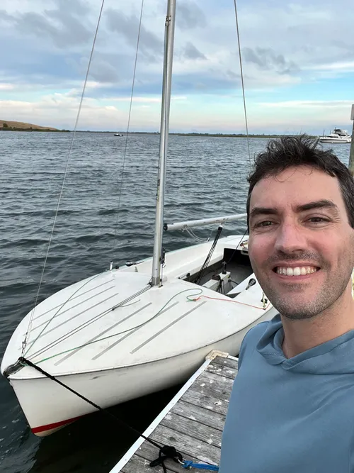 At the dock with sailboat