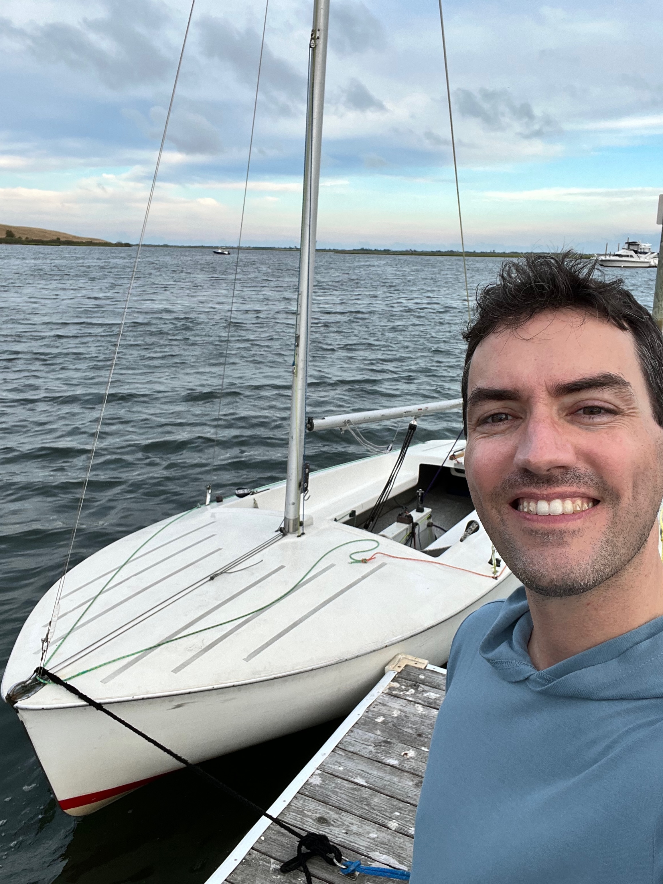 At the dock with sailboat